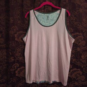Noble Outfitters Women's Size XXL Racer Back Tank Top Pink & Blue Multi